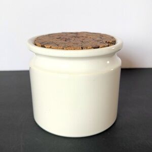 Vintage TG Green Stoneware Storage Jar Cork Lid Church Gresley, England 5.25”